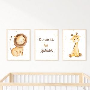 3 poster set dotted - children&#39;s poster - children&#39;s room decoration - animal poster - children&#39;s quote - wall decoration - mural - children&#39;s picture