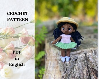 Pattern crochet doll Celine