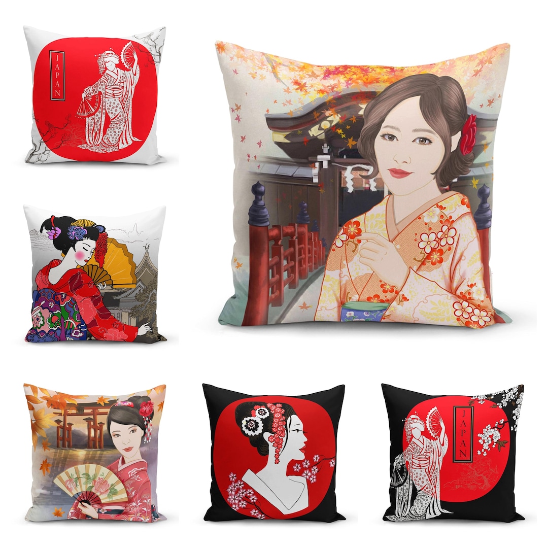 LARGE SQUARE CUSHION GEISHA GIRL main image 1