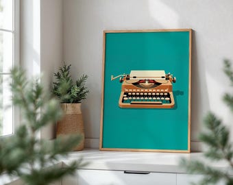 Vintage Typewriter Poster: Retro Typographer's Wall Art