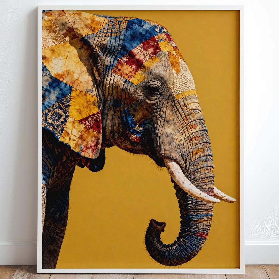 Colorful Elephant Art Print: Boho Home Decor - Etsy
