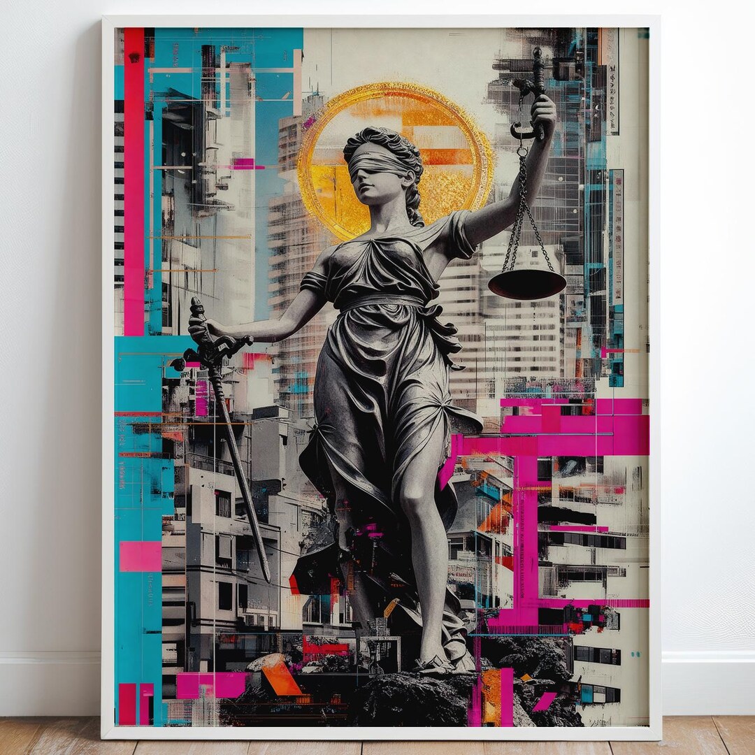 Lady Justice Art Print | Law Office Decor, Lawyer Gift - Etsy