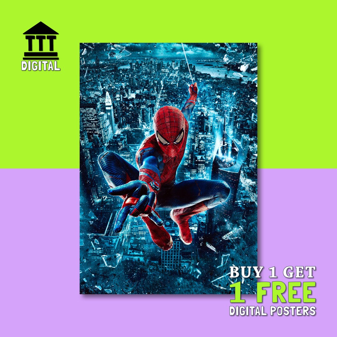 The Amazing Spiderman Movie Poster Film Poster Design Digital Etsy