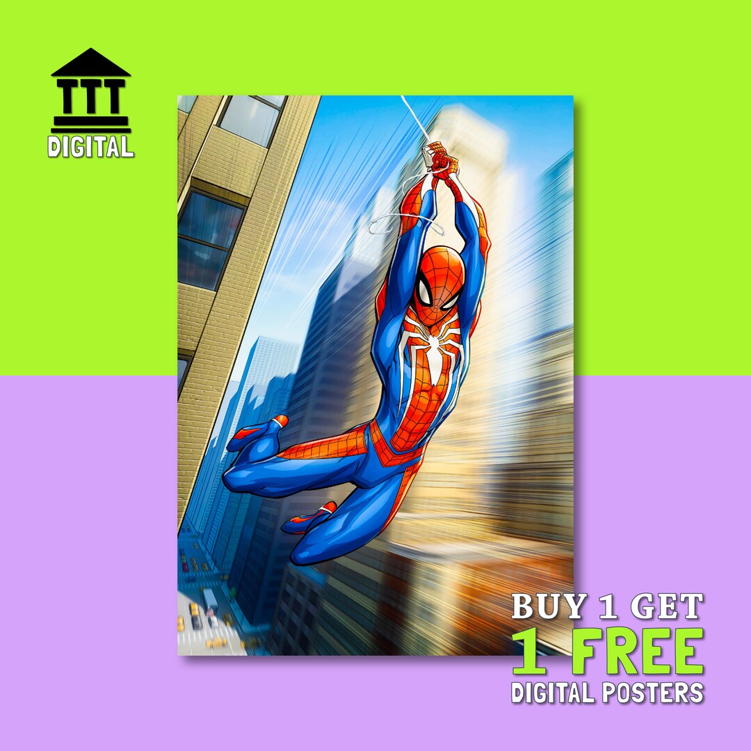 Spider-man Poster Design Digital Download Printable Wall Art - Etsy