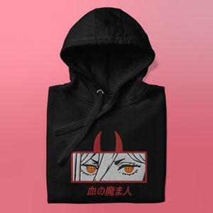 Chainsaw Anime Embroidered Anime Shirt, Anime Crewneck Sweatshirt Hoodie, Anime Embroidered Hoodie, Anime Shirt, anime gift