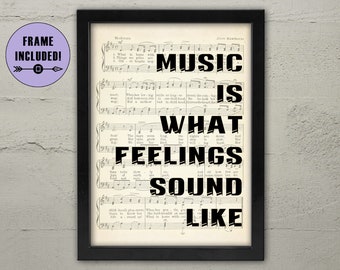 Music Quote Wall Art Framed Prints - Music Quotes Framed Print - Framed Print for Music Lovers