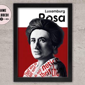 Rosa Luxemburg gerahmte Wandkunst, polnisch / deutsche revolutionäre sozialistische und marxistische Philosophin, gerahmte Druck Wandkunst