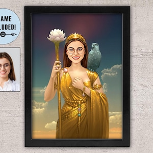 ¿Eres una Hera? Un homenaje a la reina de los dioses. Hera en arte enmarcado, Diosa Hera, reina de los dioses - Obra de arte original de la mitología griega