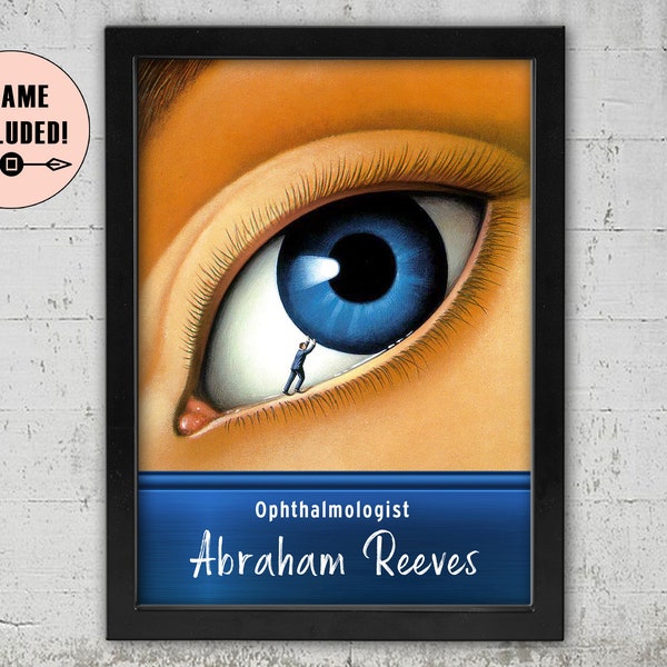 Custom Ophthalmologist Framed Wall Art, Optometrist Framed Print, Optometry Graduation, doctors of optometry Gift, retirement