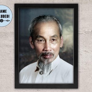 Ho Chi Minh Framed Wall Art: Vietnam War Era Print