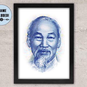 Ho Chi Minh Framed Wall Art Print: Vietnamese History Poster