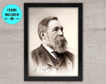 Friedrich Engels Framed Print: Vintage History Photo (12x16 inches)