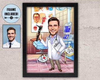 Otolaryngologist Framed Print: ENT Doctor Gift (12x16 inches)