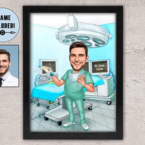 Anästhesiologie gerahmtes Geschenk, benutzerdefiniertes Porträt von Ihrem Foto, crna Abschlussgeschenk - Anästhesie Arzt - Anästhesiologie Krankenschwester, gerahmter Druck