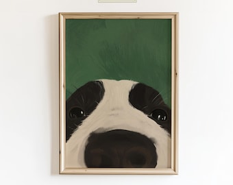 Cute Dog Nose Wall Art – Funny Puppy Close-Up Poster, Whimsical Pet Decor