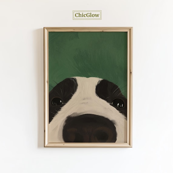 Cute Dog Nose Wall Art – Funny Puppy Close-Up Poster, Whimsical Pet Decor