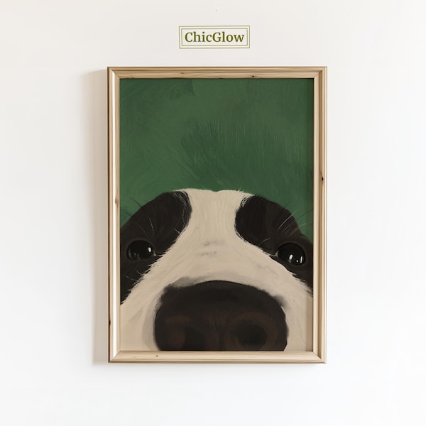 Cute Dog Nose Wall Art – Funny Puppy Close-Up Poster, Whimsical Pet Decor