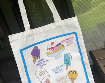 LIMITED || Adventure time tote || ice cream tote || summer tote bag