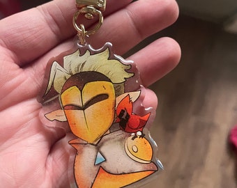 DISCONTINUED SOON Hunter|| Golden Guard ||Owl House Acrylic Keychain || flapjack owlhouse