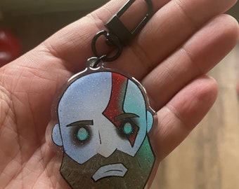 DISCONTINUING SOON || Kratos God of War || God of War gift idea || atreus || god of war acrylic keychain || kratos keychain