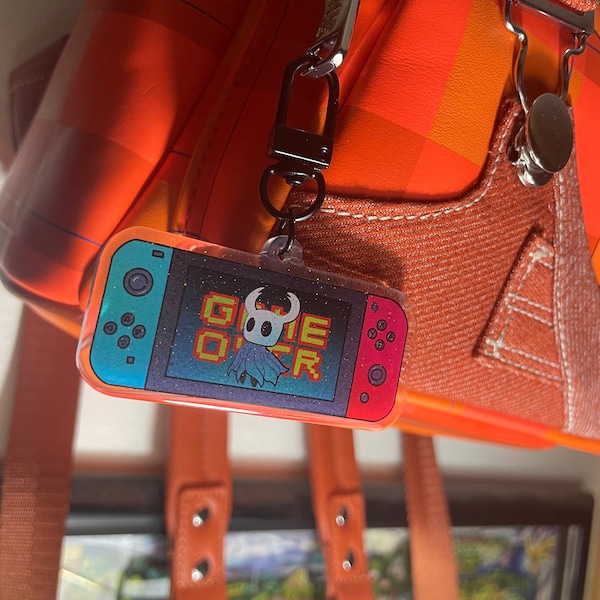 Switch Controller Keychain || Cult of the lamb || Hollow Knight || Kirby Keychain || Kirby || Game Over || Video Game Gift