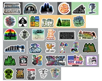 Make your own disc golf sticker pack