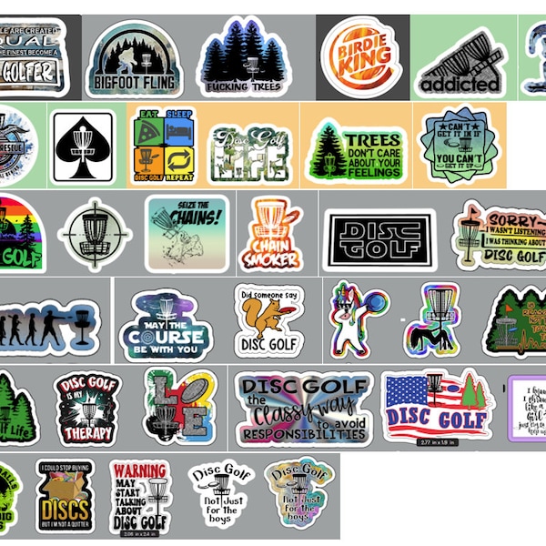 Make your own disc golf sticker pack