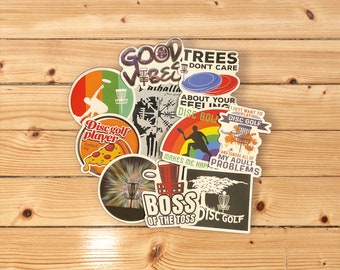 Assortment of 10 disc golf stickers