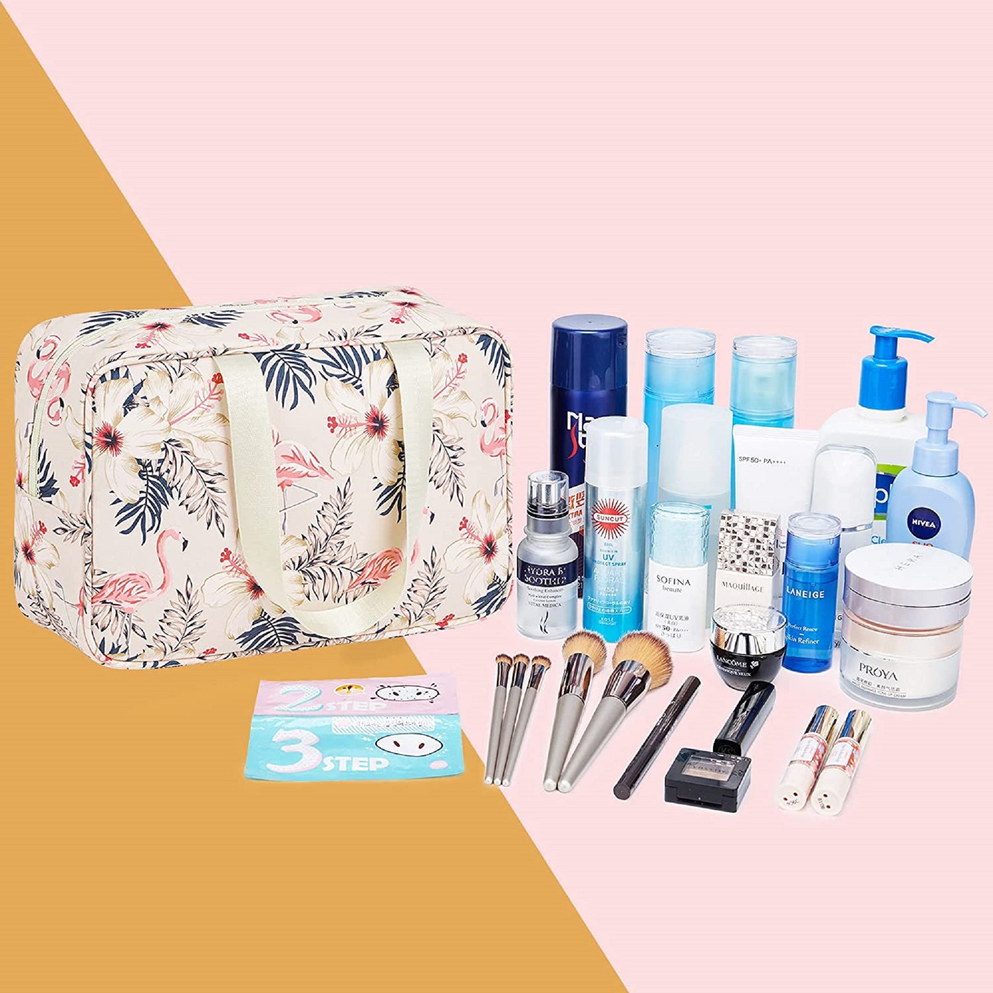 Travel Hanging Toiletry Wash Bag, Cosmetic Makeup Organizer for Women