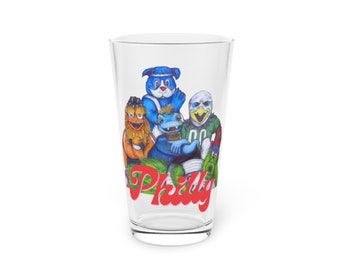 Mascotes da Filadélfia - Copo de cerveja, 16oz