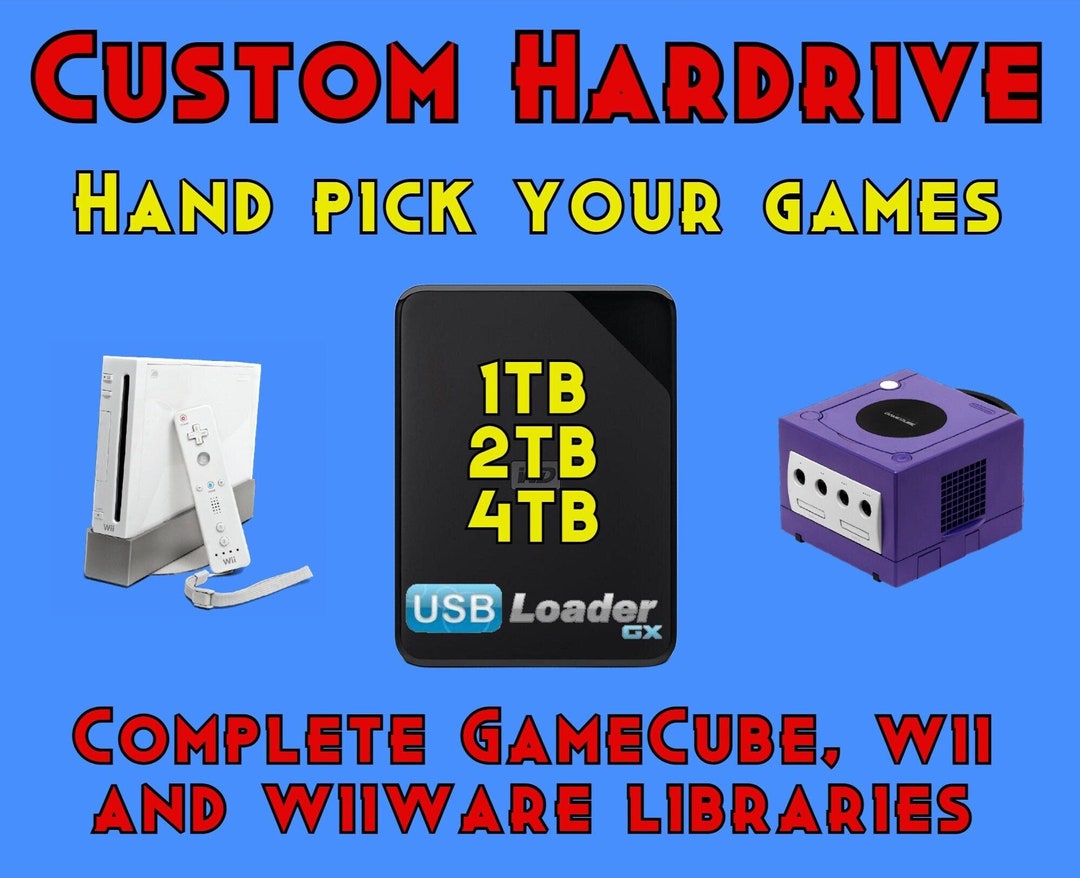Custom Wii Hard Drive Complete Wii Gamecube and Wiiware Etsy Canada