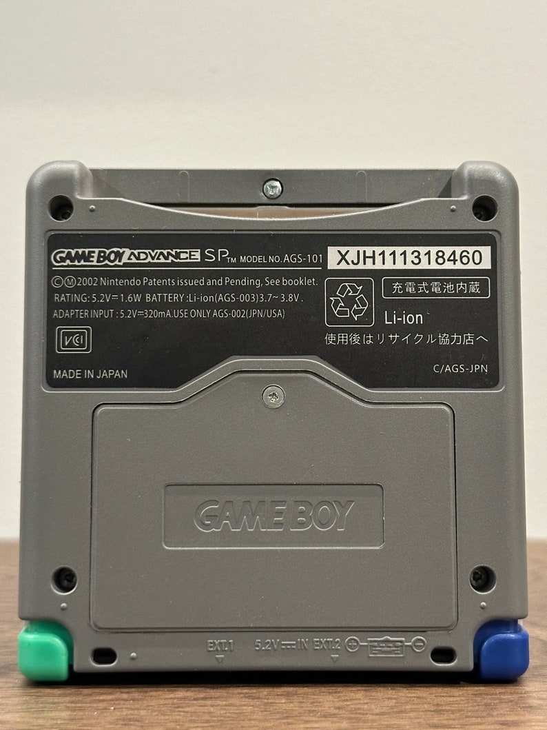Game Boy Advance SP Modded Laminated V5 IPS Backlit Display SNES Themed Shell Upgraded 950mah