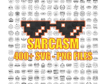 400+ sarcasme Svg Png-bundel, grappige Svg-sticker, sarcastische stickers Svg-ontwerpen, Snarky Svg Png, sarcastische Tumbler Wraps, sarcastische mok pngs