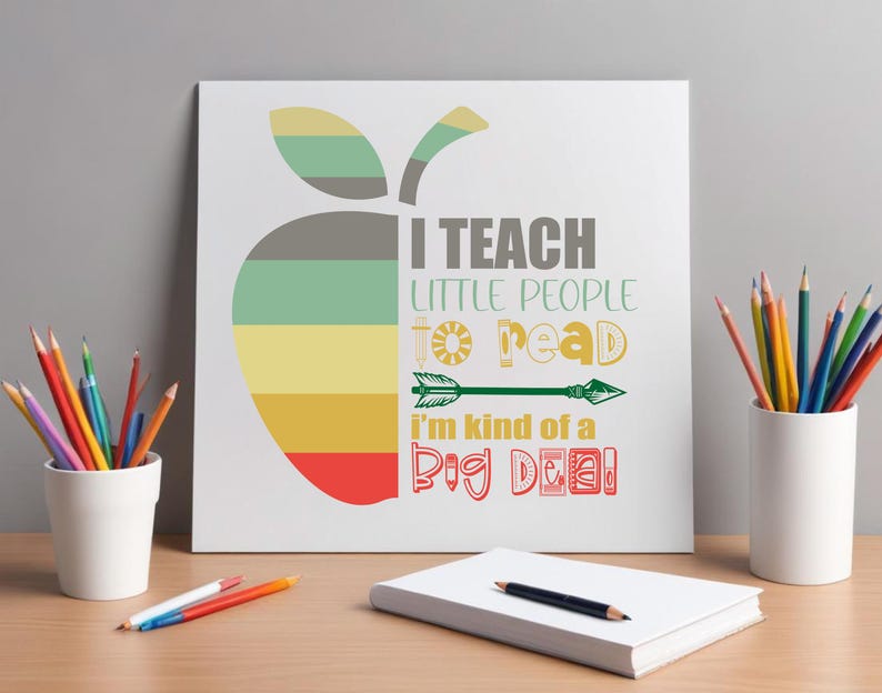 Paquete de SVG para profesores, PNG con frases para profesores, SVG de profesor arcoíris, SVG de profesor colorido, PNG de profesor para la vuelta al cole, PNG de agradecimiento al profesor imagen 5