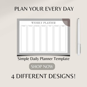 Weekly Planner Printable and digital Landscape, Weekly Organizer, Office Planner, Desk Planner, A4/Letter