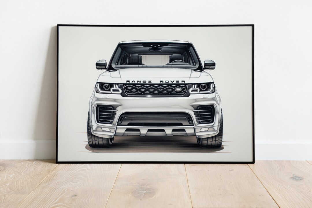 Range Rover Sport Framed Poster for Car Lover Gift Hand Drawn Custom ...