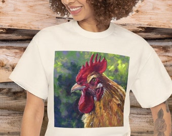 Rooster Unisex tshirt Rancher gift tee Animal shirt Woman chicken farmer shirt Rooster gift Animal lover gift Chicken man shirt