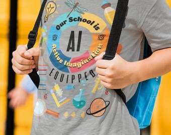 Personalized child school tee School matching shirt Kids custom school tshirt Funny AI t-shirt Creative kids shirt Siblings group T