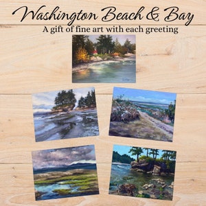 variedade de cartões de paisagem marítima em branco Cartão de felicitações oceano Sequim sortido pacote de cartões em branco do estado de Washington cartões temáticos de inverno cartão de nota em branco mar