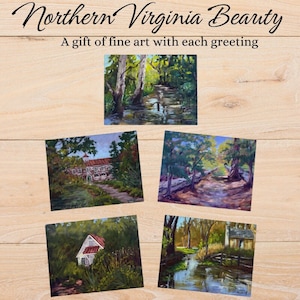 blanco kaart assortiment landschap wenskaart geassorteerd Virginia notitiekaart blanco pakkaart VA schilderachtige themakaarten blanco verjaardagskaart variëteit