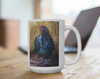 Coffee mug Animal lover gift Rooster lover gift mug Farmer chicken gift Woman rancher gift mug Rooster coffee mug gift Rooster art mug gift