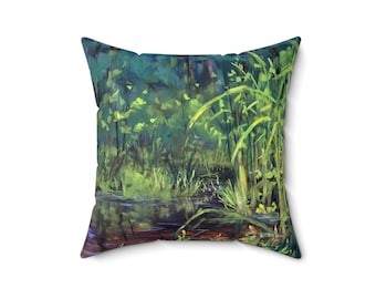 Decorative pillow couch gift nature pillow bed fun pillow gift woman home decor gift man house gift pillow green nature