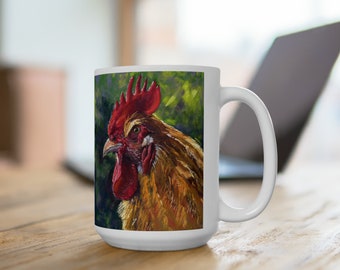 Coffee mug Animal gift Rooster lover mug Farmer chicken gift Woman rancher mug Rooster coffee mug Rooster art mug gift