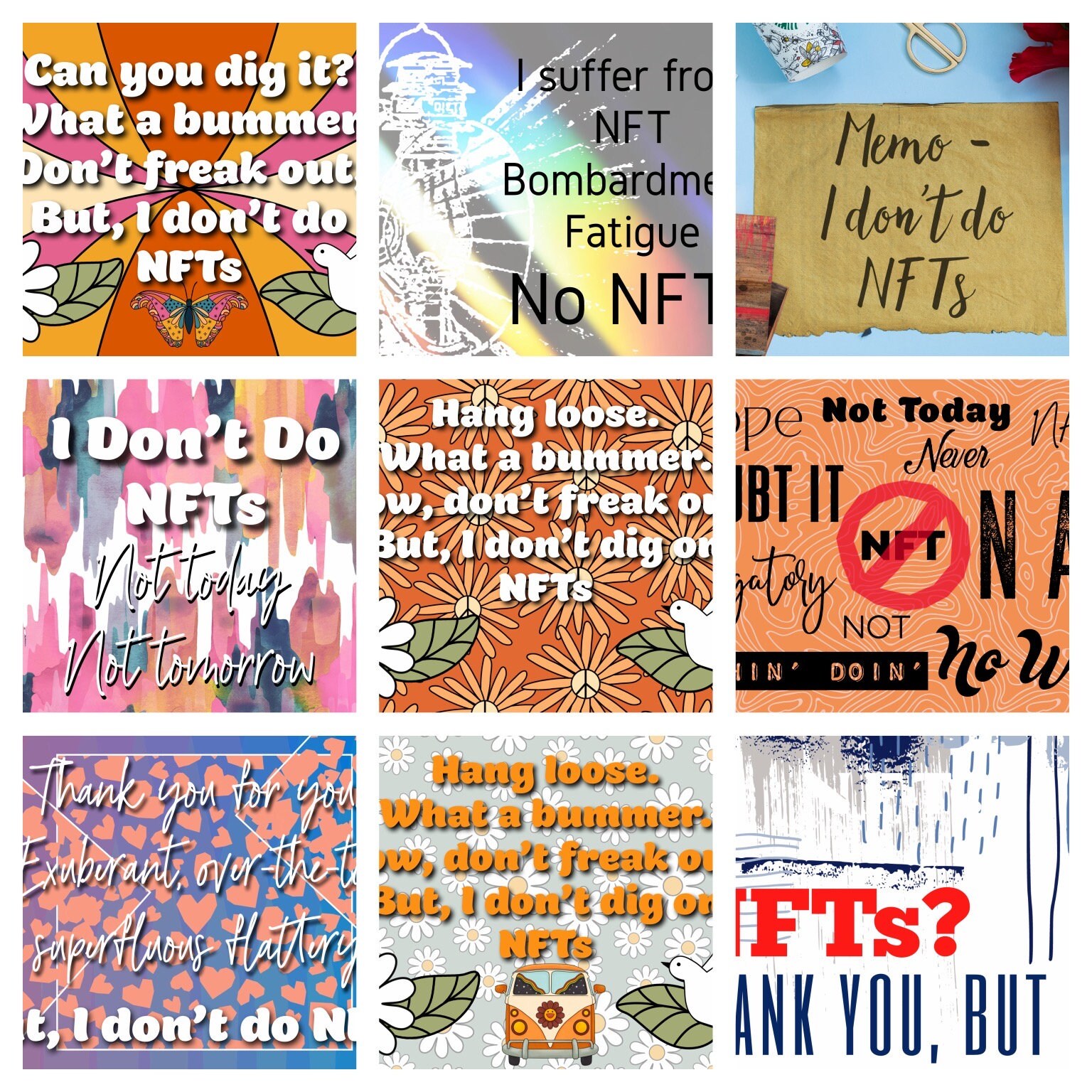 No Nfts Digital Download Memes for Artist No NFT Social Media Digital ...