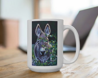 Coffee mug Animal gift Donkey lover mug Farmer donkey gift Woman rancher mug Donkey coffee mug Cute donkey mug gift