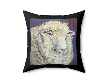 Decorative pillow couch gift sheep lover pillow animal lover gift woman farmer decor gift man animal lover gift sheep rancher