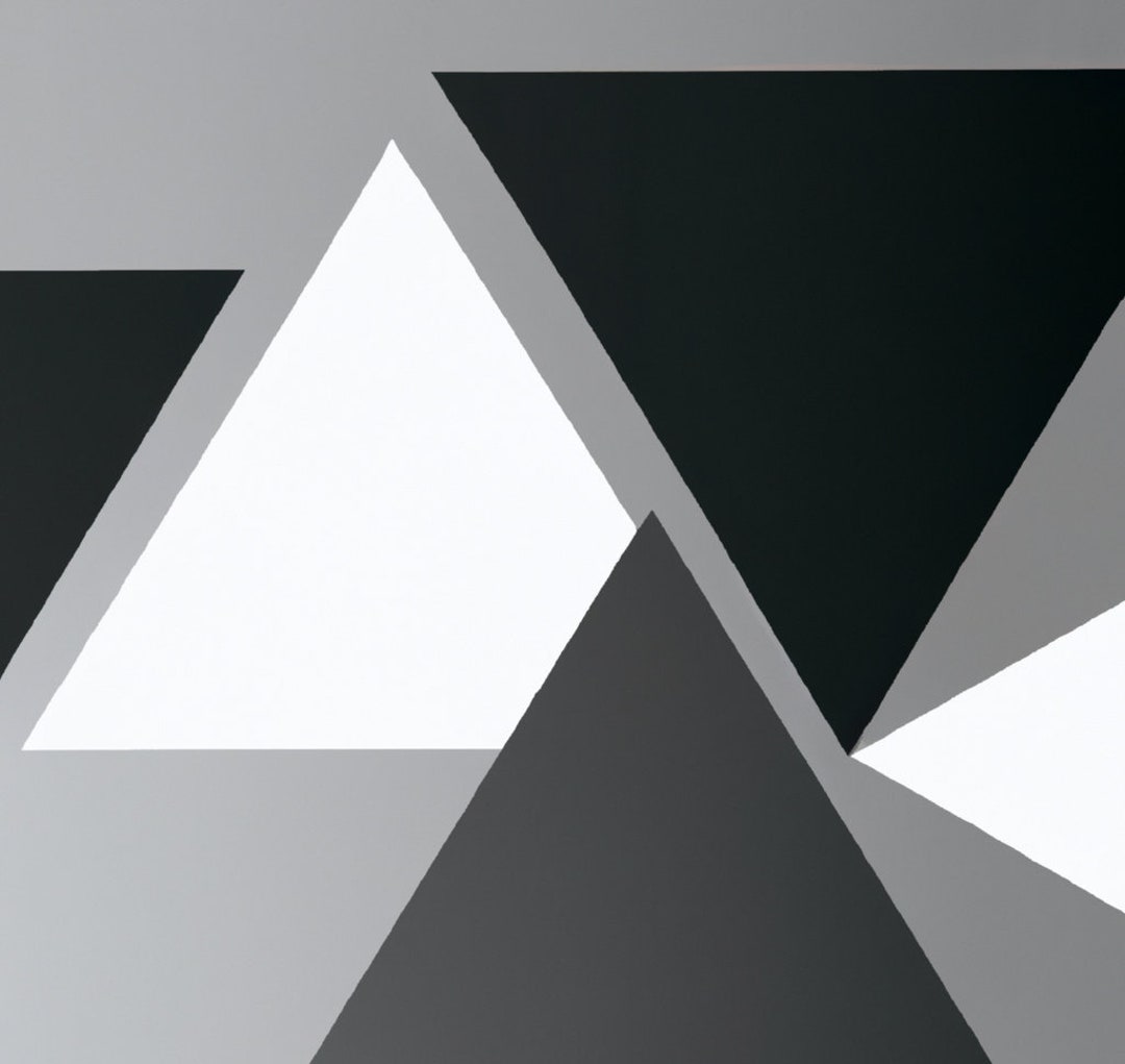 Minimalist Home Decor Wallpaper With Triangles, Minimalist Wallpaper