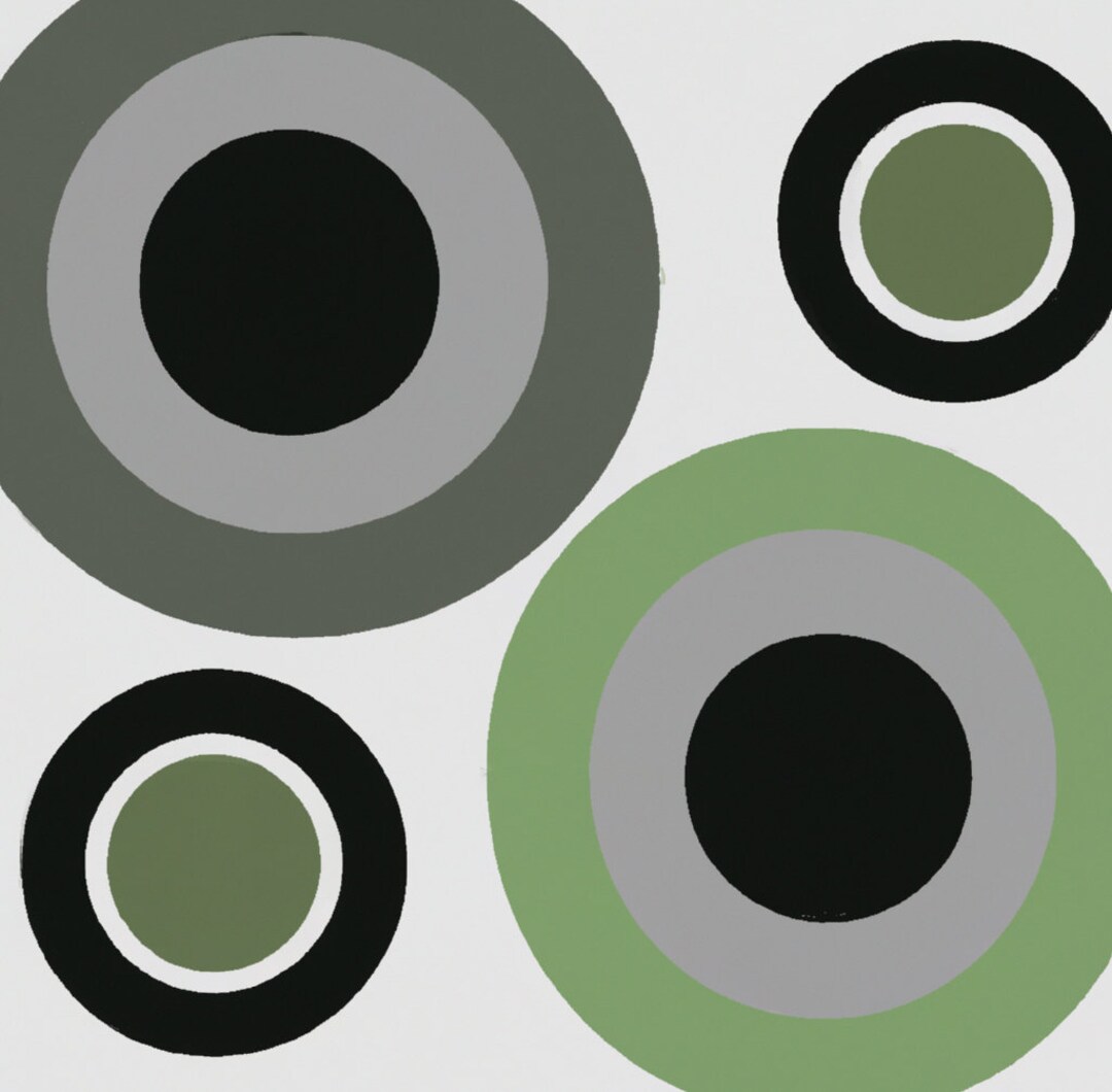 Minimalist Home Decor Wallpaper With Colors and Circles, Minimalist ...