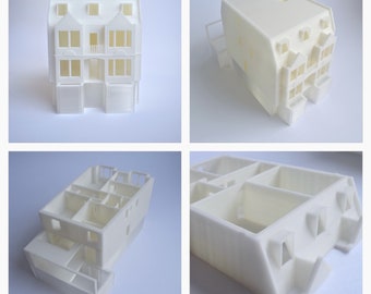 3D PRINTED miniature model of YOUR home