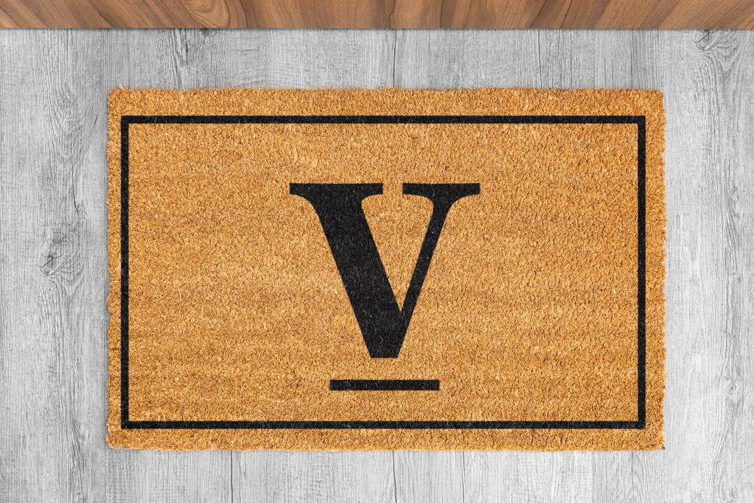 Custom Letter Doormat, Personalized Monogram, Front Door Mat, Family